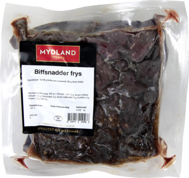 Storfe Biffsnadder 1kg X 10stk Frys Mydland