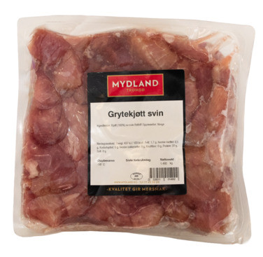 Svin Grytekjøtt 21x20mm Ca 10kg Kart Frys Mydland