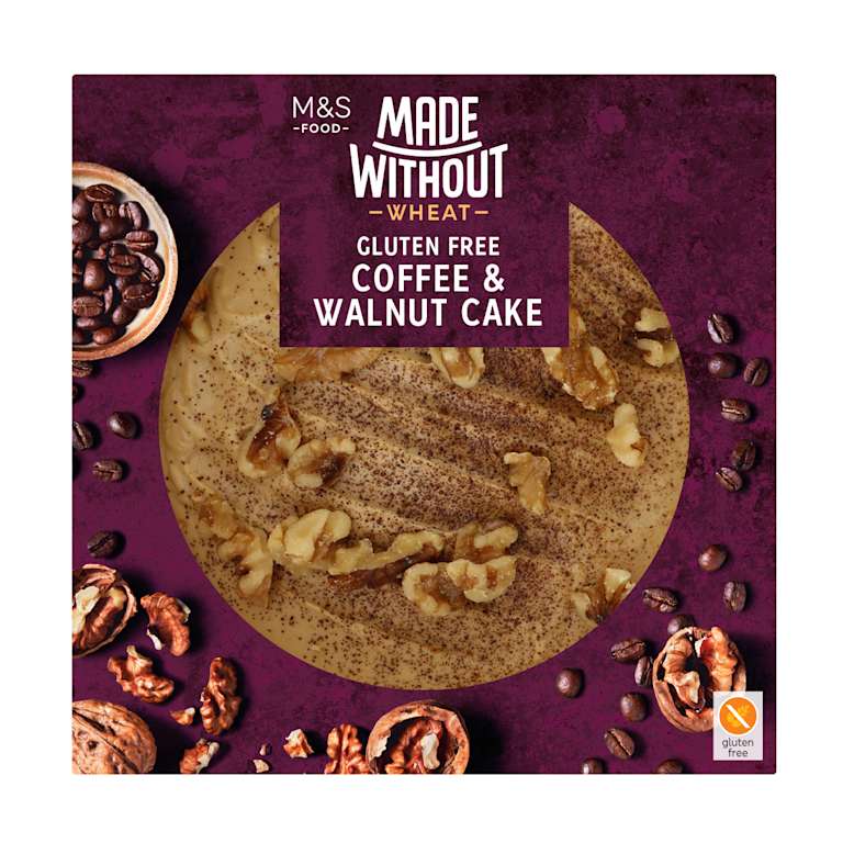 M&S Made Without Wheat Coffee and Walnut Cake