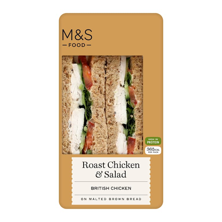 M&S Roast Chicken and Salad Sandwich