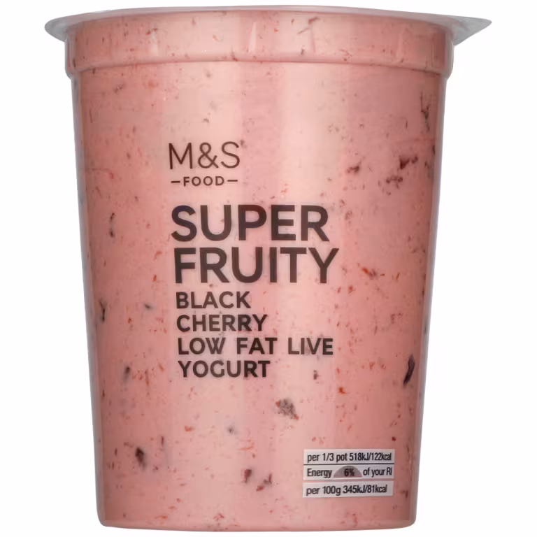 M&S Super Fruity Black Cherry Yogurt