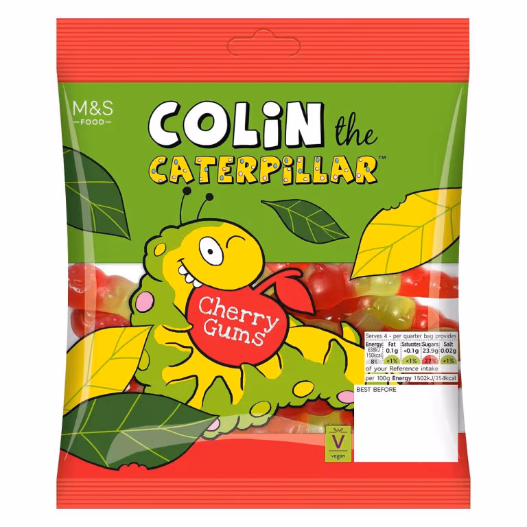 M&S Colin the Caterpillar Cherry Gums