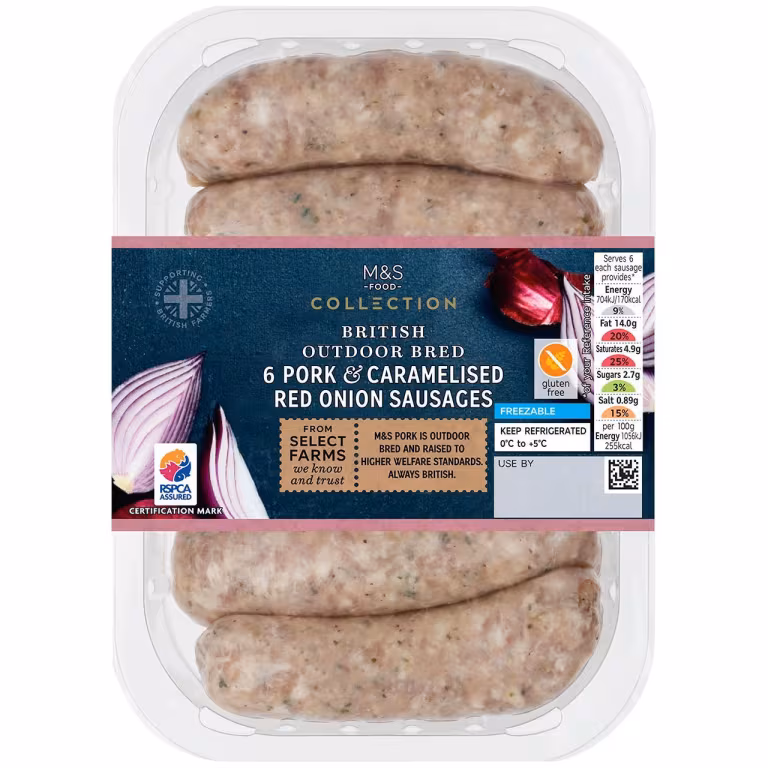 M&S Pork & Caramelised Red Onion Sausages