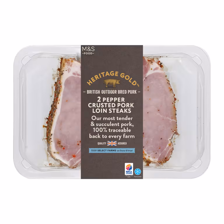 M&S Pepper Crusted Loin Steaks
