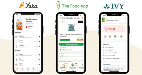 The Food App vs Yuka vs Ivy