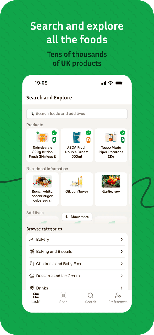 Search and explore our large database of UK products.